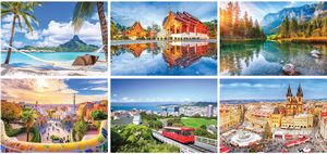 Full Colour Let's Travel Spiral Wall Calendar