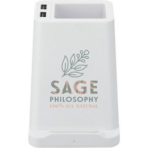 Wireless Charging Pen Holder w/ Dual Outputs