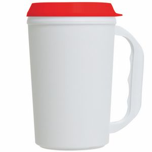 White/Red Lid Blank