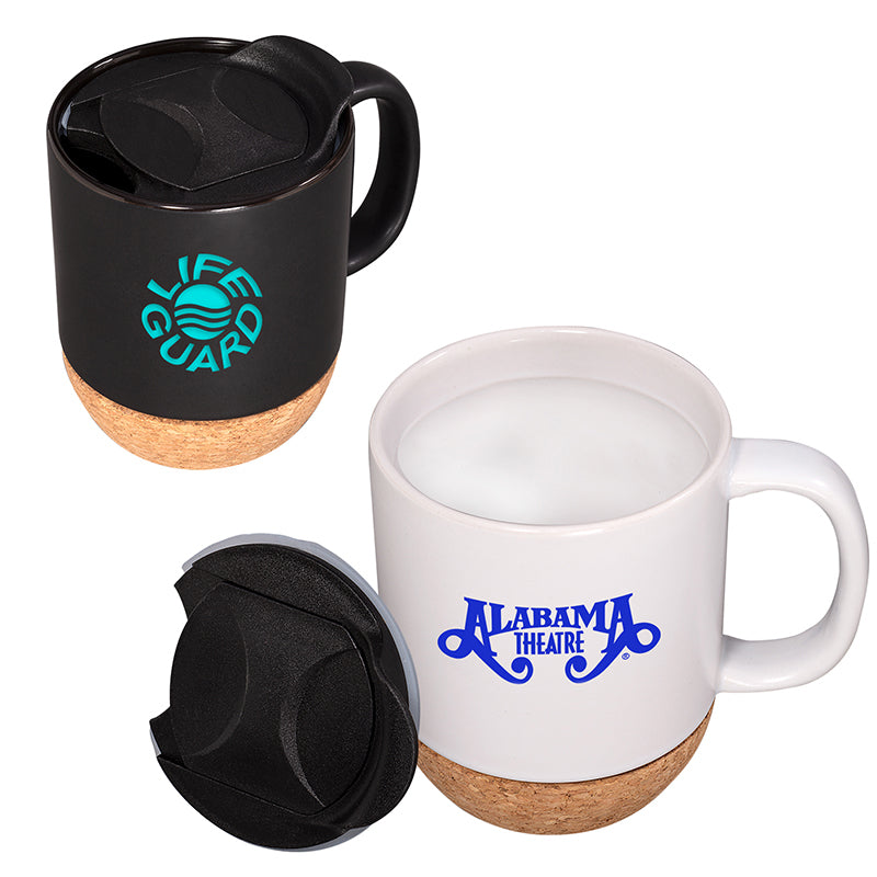 14 Oz. Ceramic Mug w/Cork Base