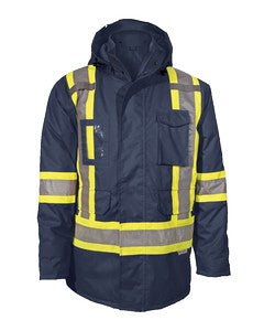 300 Denier Polyester Navy Blue Rain Jacket