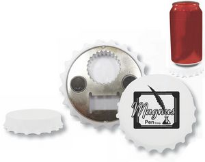 Bottle Opener Coaster, Magnetic Back, Beer Cap Design (3-5 Days)