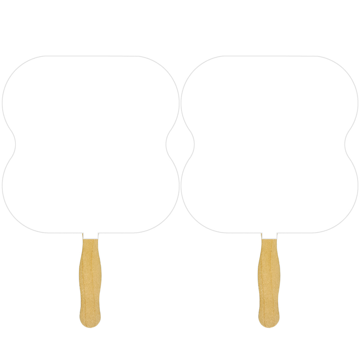 Hour Glass Sandwiched Hand Fan (2 Side/ 1 imprint color)