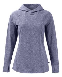 Cutter & Buck Adapt Knit Recycled Womens Heathered Hooded Pullover