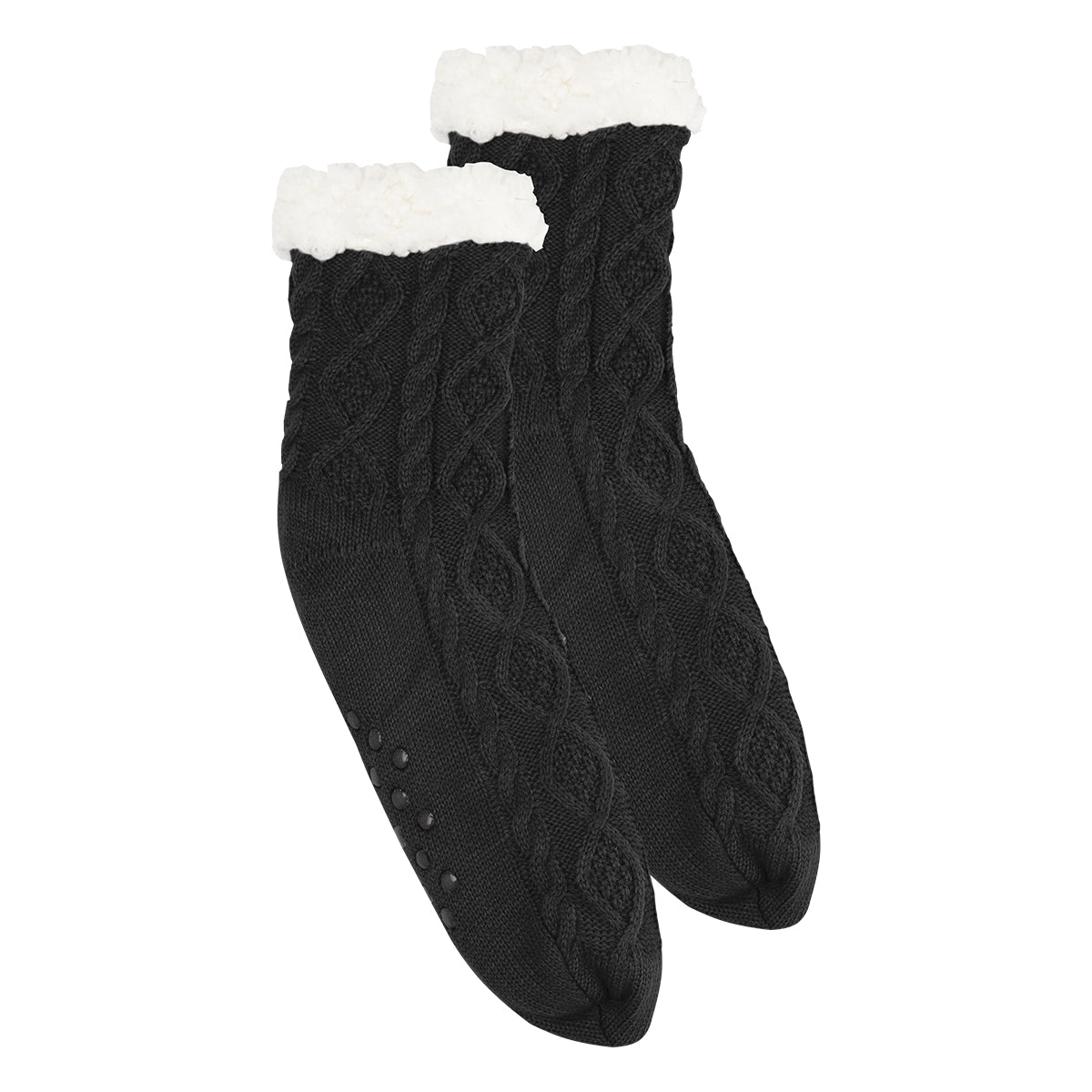 Cozy Cable Knit Slipper Socks