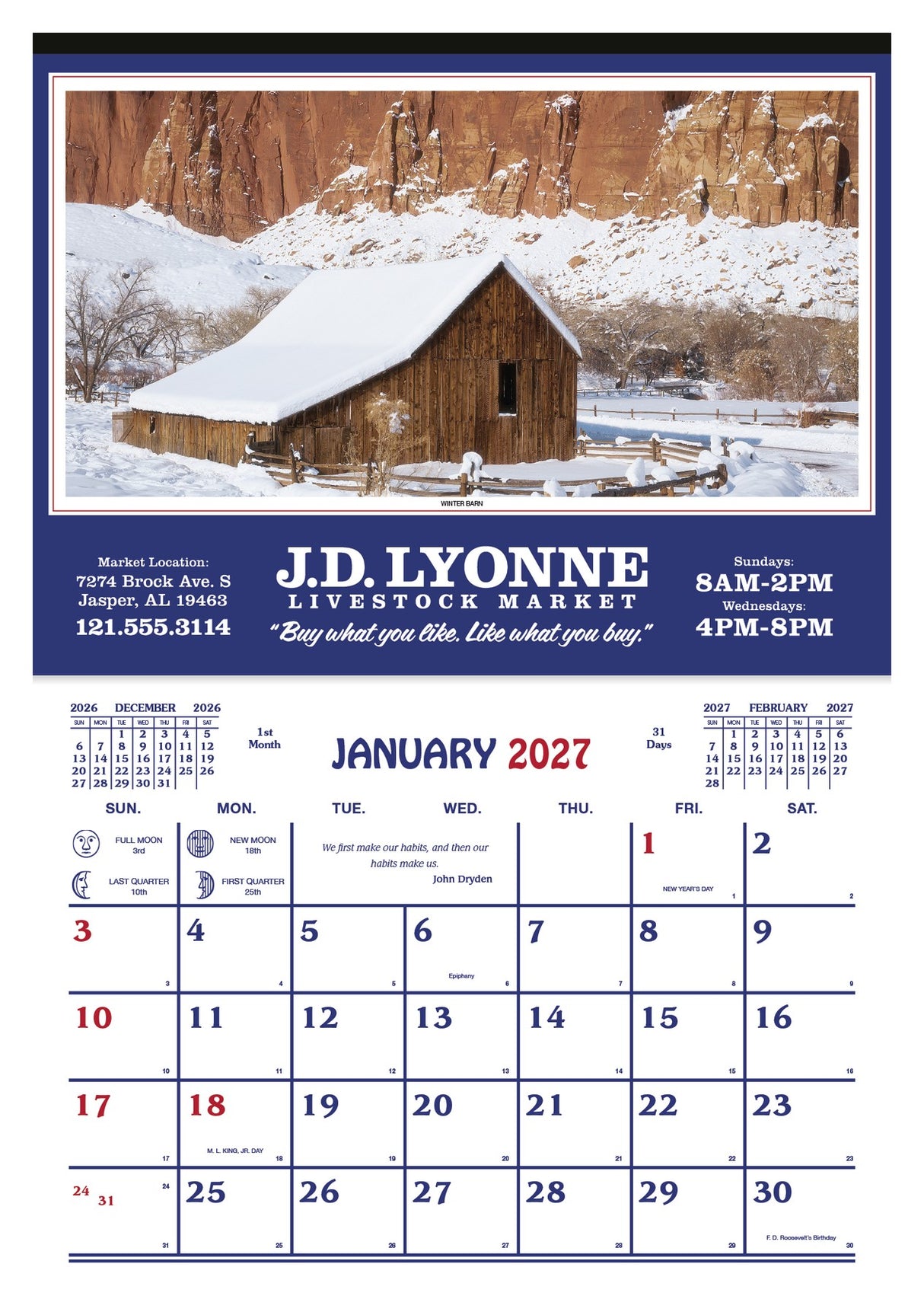Skinner & Kennedy Farm Calendar image