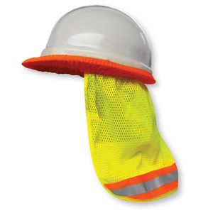Mesh Sun Shade Lime Green Safety Hard Hat