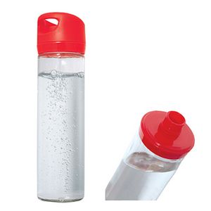 Clear Glass (bottle) Red (lid)