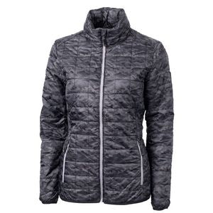 Cutter & Buck Rainier PrimaLoft Womens Eco Insulated Full Zip Printed Puffer Jacket