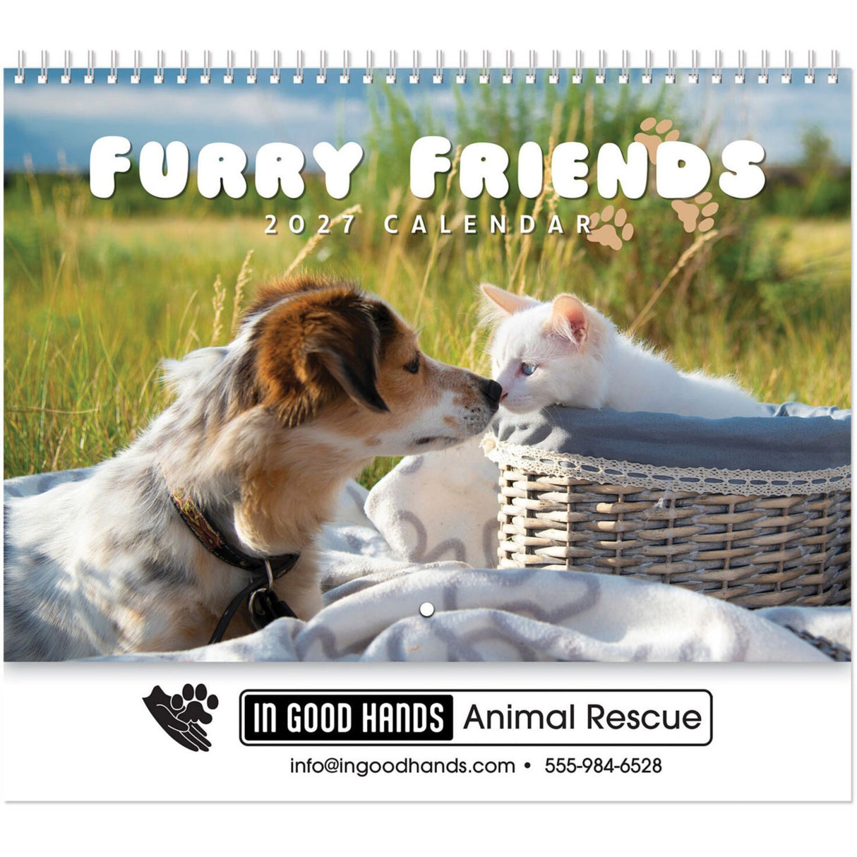 Furry Friends Spiral Wall Calendar