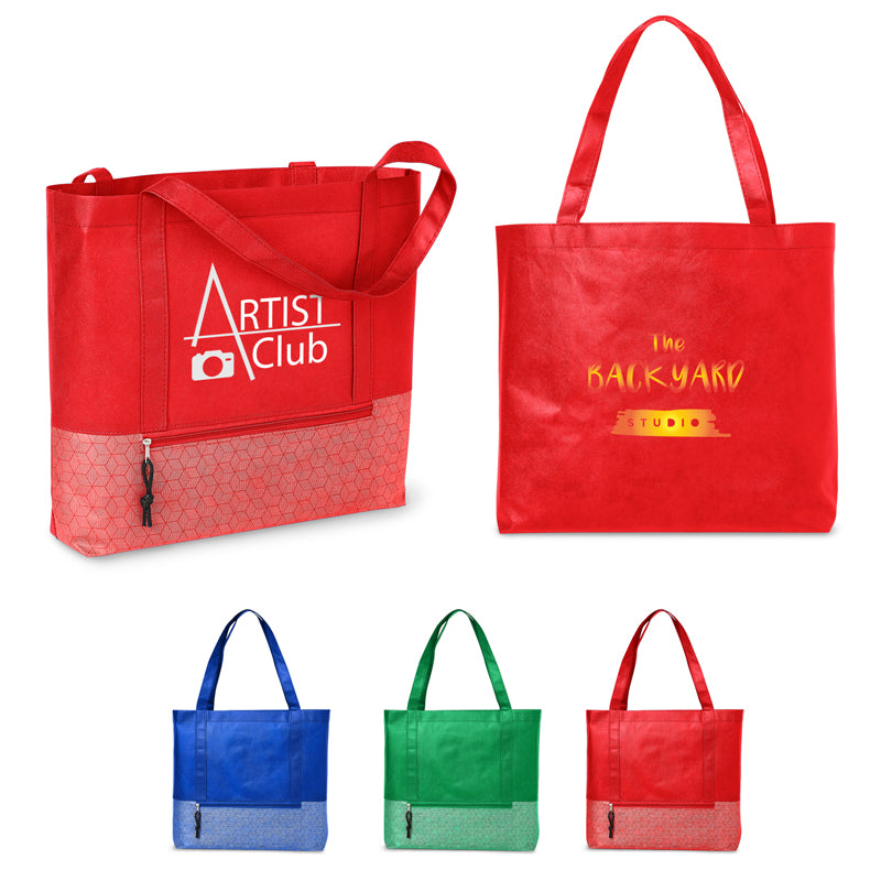 Hexagon Pattern Non-Woven Tote Bag