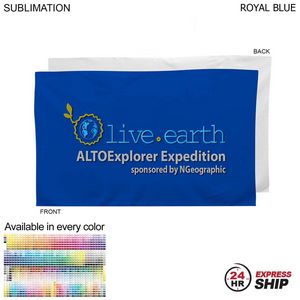 24 Hr Express Ship - Plush Velour Terry Cotton Blend Colored Hand, Fitness Towel, 15x25, Sublimated