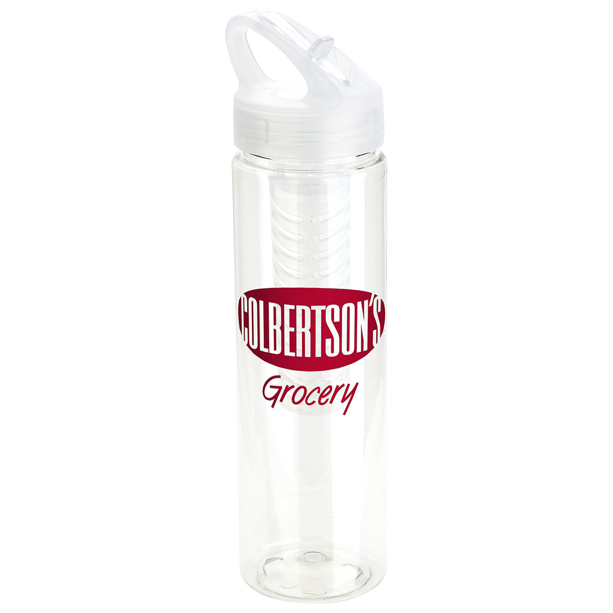Arena 25 oz PET Eco-Polyclear™ Infuser Bottle with Flip-Up Lid