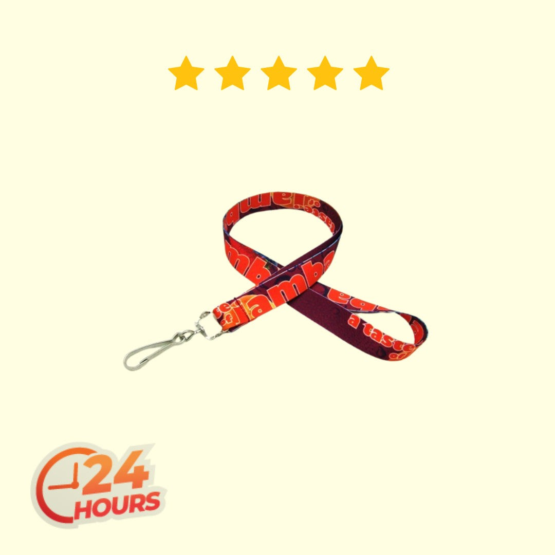 3/4" Digitally Sublimated Lanyard w/ J Hook