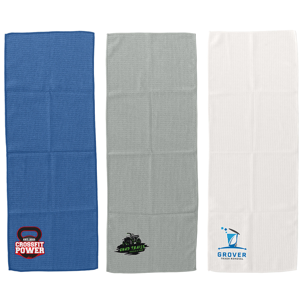 000766 Gridiron 12" x 32" Waffle Microfiber Sports Towel