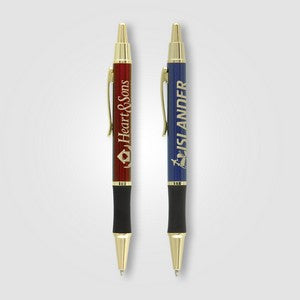Matrix Grip Pen w/ Gold Top & Accents - LaserMax - Metal Pen
