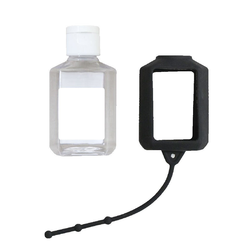 60 Ml. (2 Fl. Oz.) Hand Sanitizer With Silicone Holder
