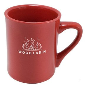 Erie 8.5oz red mug vitrified