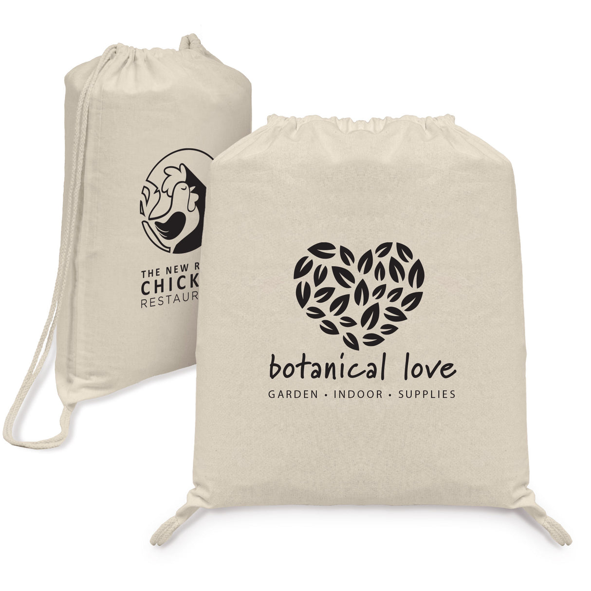 Java - 5 oz Cotton Drawstring Backpack