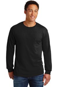 Gildan® Men's Ultra Cotton® 100% Cotton Long Sleeve T-Shirt w/Pocket