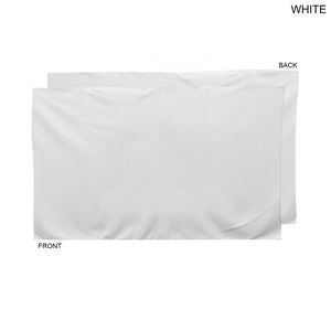 48Hr Quick Ship - Plush and Soft White Velour Terry Cotton Blend Hand, Sports Towel, 15x25