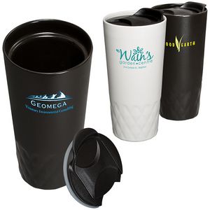 14 Oz. Double Wall Ceramic Textured Tumbler