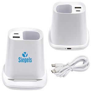 Annex Wireless Charging Stand with Dual Ports & Pen Holder