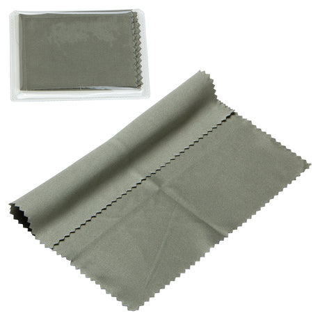 6" x 6" 220GSM Microfiber Cleaning Cloth in Clear PVC Case