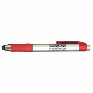 Carlisle Plastic Plunger Action Ballpoint Pen with soft PDA stylus (3-5 Days)
