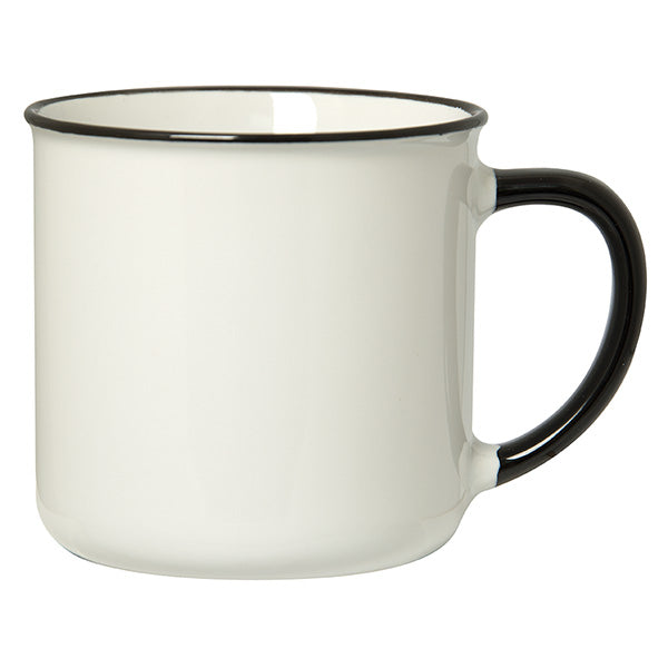 Spring 350 Ml. (12 Fl. Oz.) Stoneware Mug With Coloured Rim/Handle