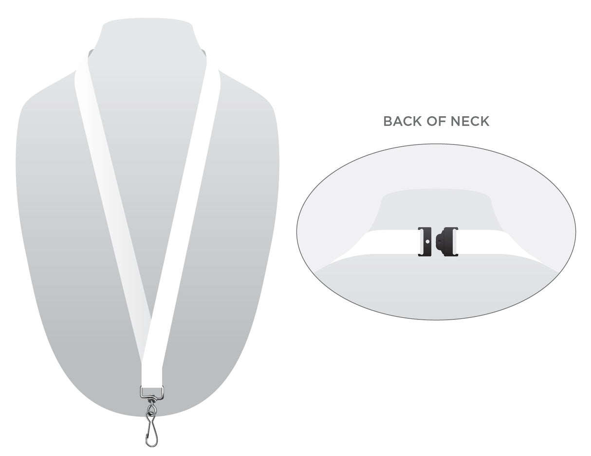 3/4" Digitally Sublimated Lanyard w/ Sew on Breakaway