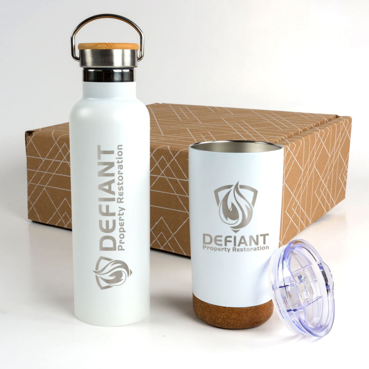 Cork And Bamboo Drinkware Set