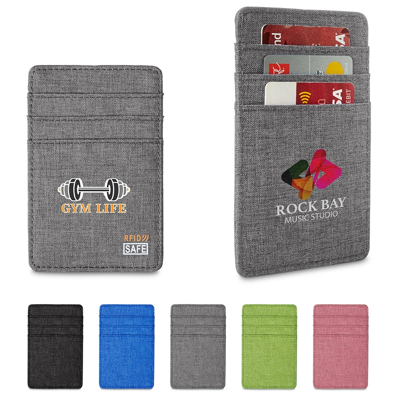 Heathered RFID Wallet w/6 Card Pockets