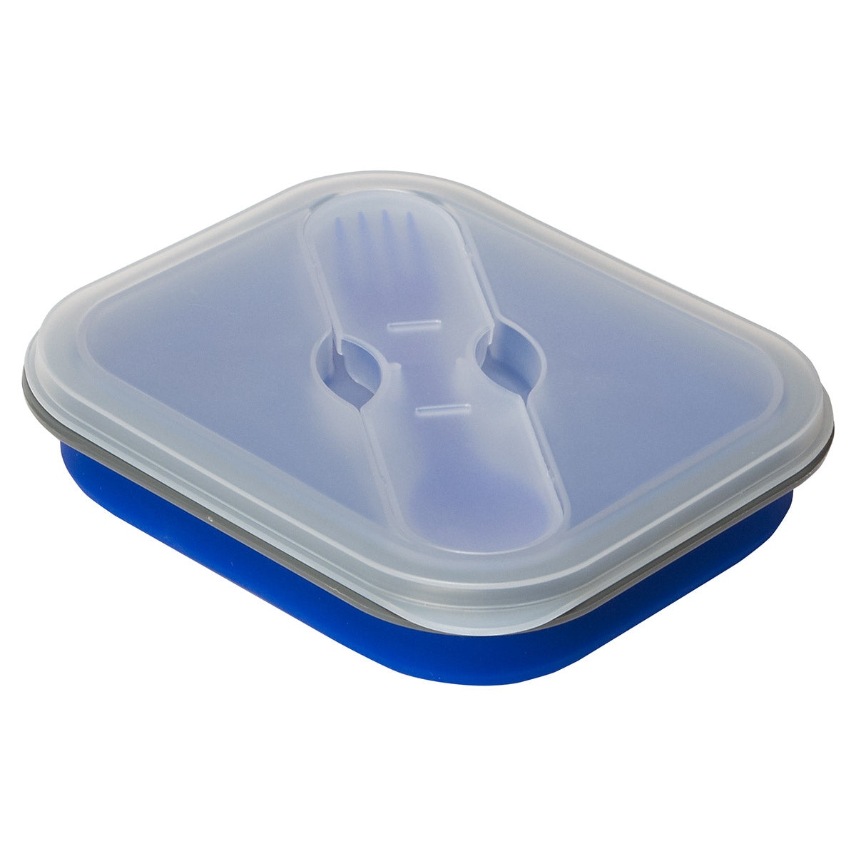Collapsible Silicone Lunch Box with Fork & Spoon