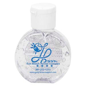 "CirPal" 1 oz Compact Hand Sanitizer Antibacterial Gel in Round Flip-Top Squeeze Bottle