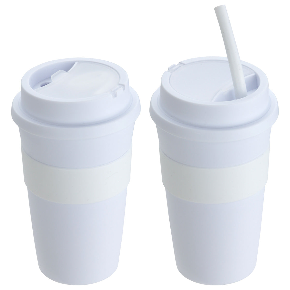 Bistro 14 oz Coffee Cup with Silicone Sleeve + Straw