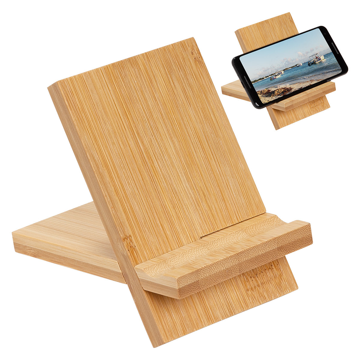 000682 Bamboo Portable Phone Stand