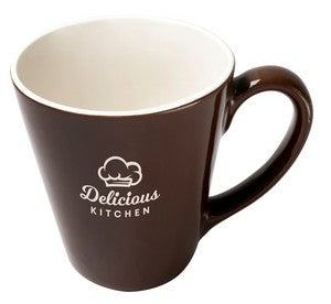 Dezine Colour Series 16oz 2tone brown/white mug (no gift box)
