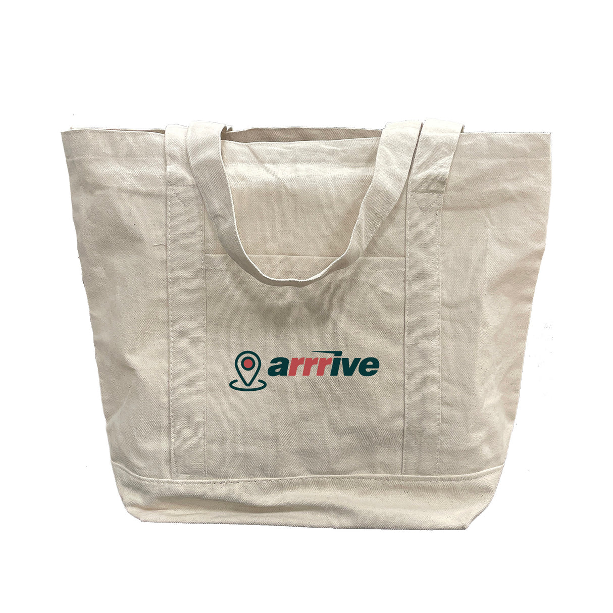 12 oz. Two-Tone Zippered Cotton Tote Bag