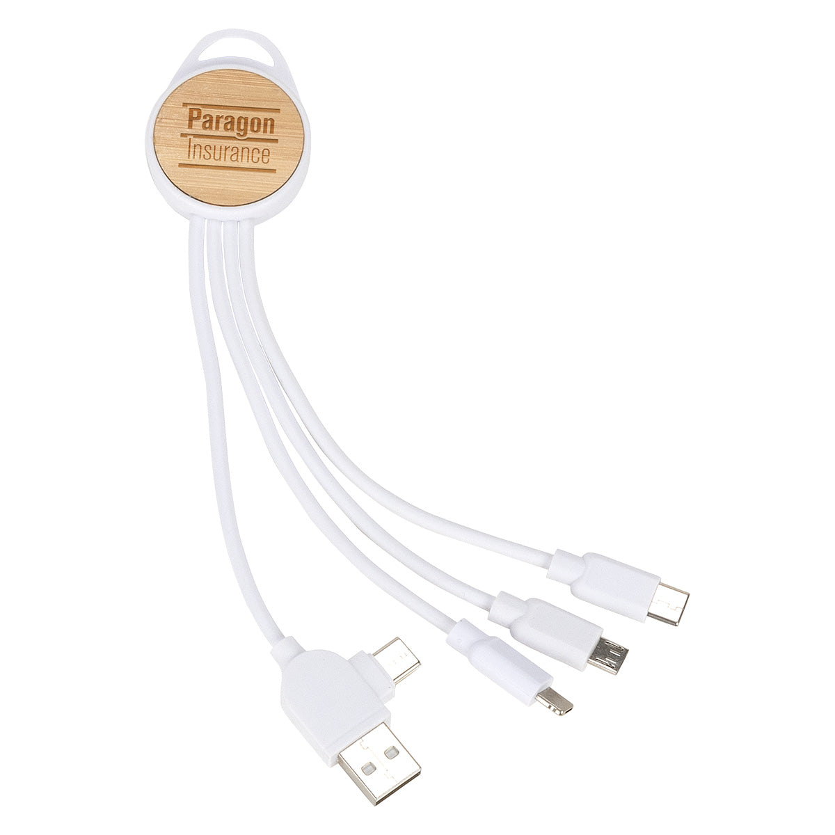 000749 Bamboo 3-in-1 6" Charging Cable