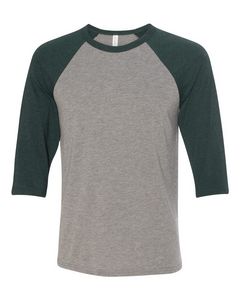 Gray/Emerald Green Triblend Blank