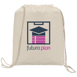 Java - 5 oz. Cotton Drawstring Backpack - Heat Transfer