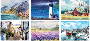 Watercolour Spiral Wall Calendar