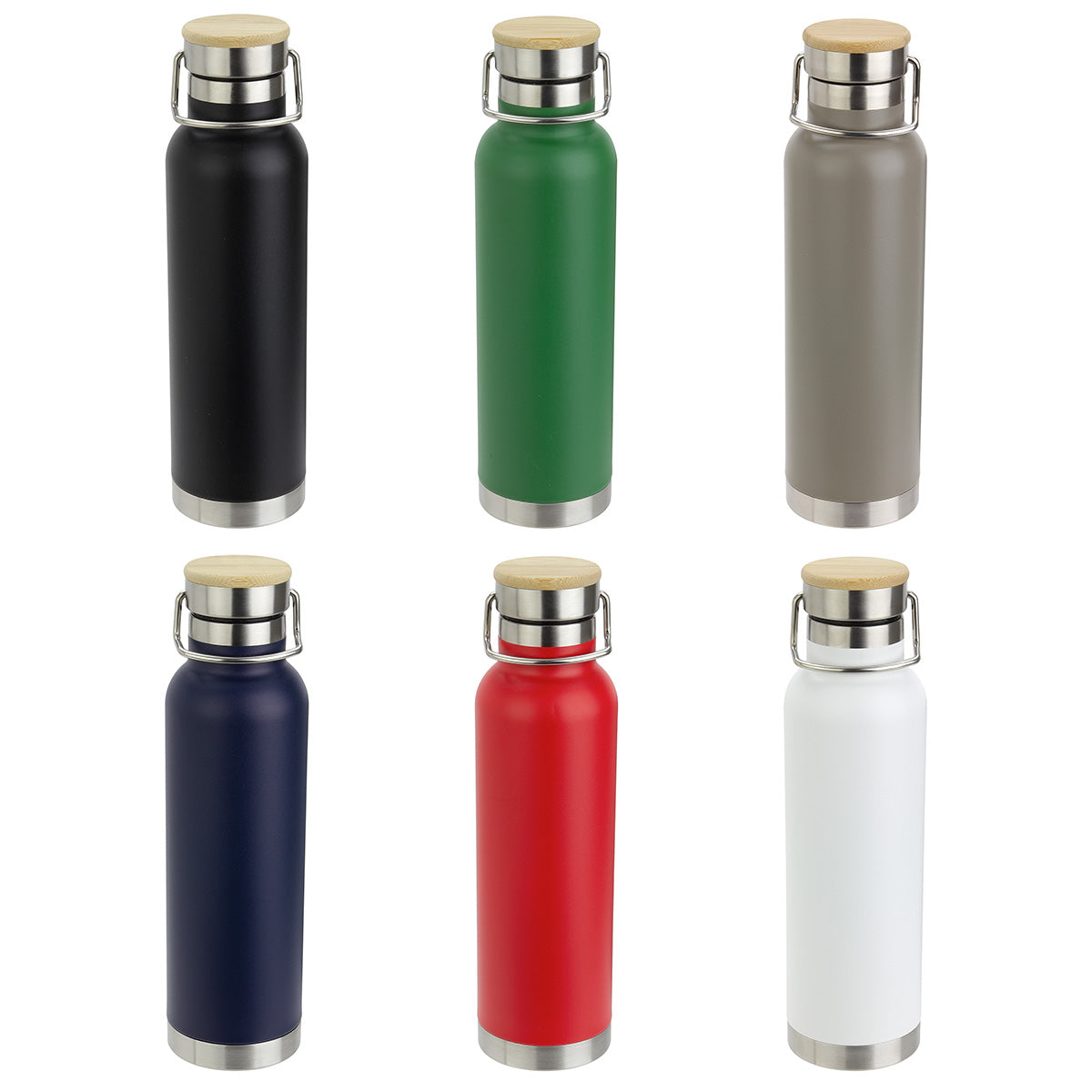 Cusano 22 oz Vacuum Insulated Stainless Steel Bottle with Bamboo Cap