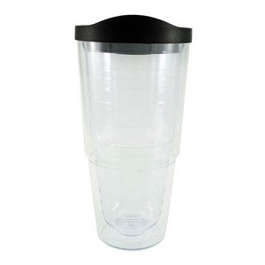 24ORBTMB Clear Tumbler/Black Lid
