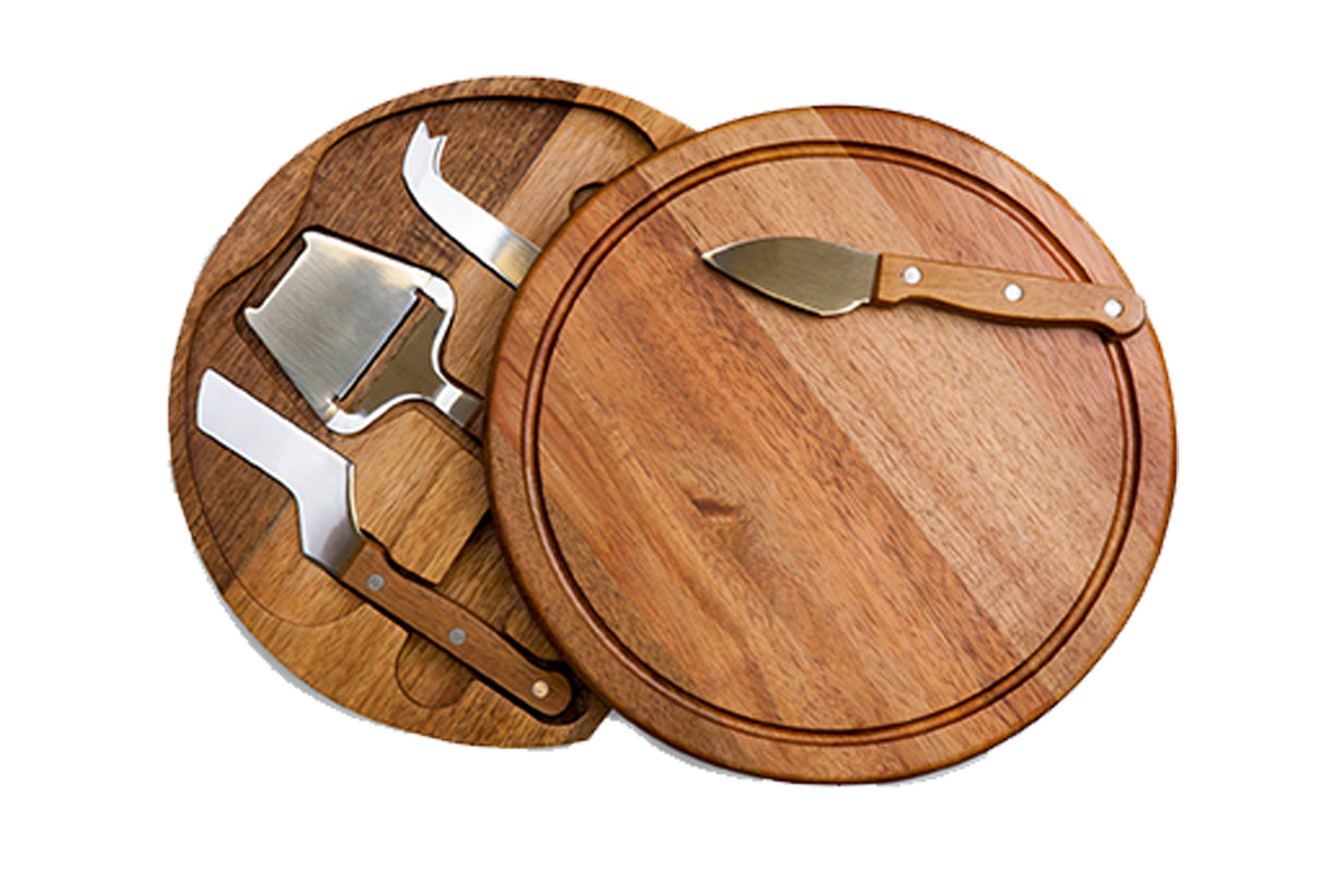 Toscana Acacia Circo Cheese Cutting Board & Tools Set