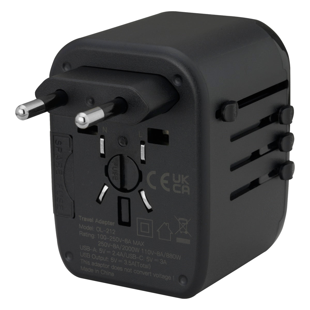 Universal Travel 2 USB / 2 Type-C Adapter