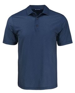 Cutter & Buck Pike Eco Shadow Check Print Recycled Mens Big & Tall Polo