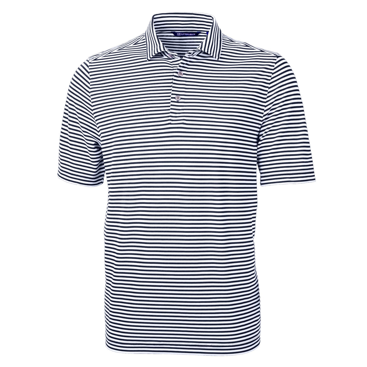 Cutter & Buck Virtue Eco Pique Stripe Recycled Mens Big and Tall Polo