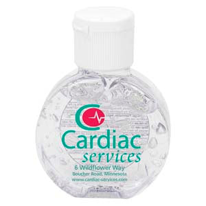 "CirPal" 1 oz Compact Hand Sanitizer Antibacterial Gel in Round Flip-Top Squeeze Bottle